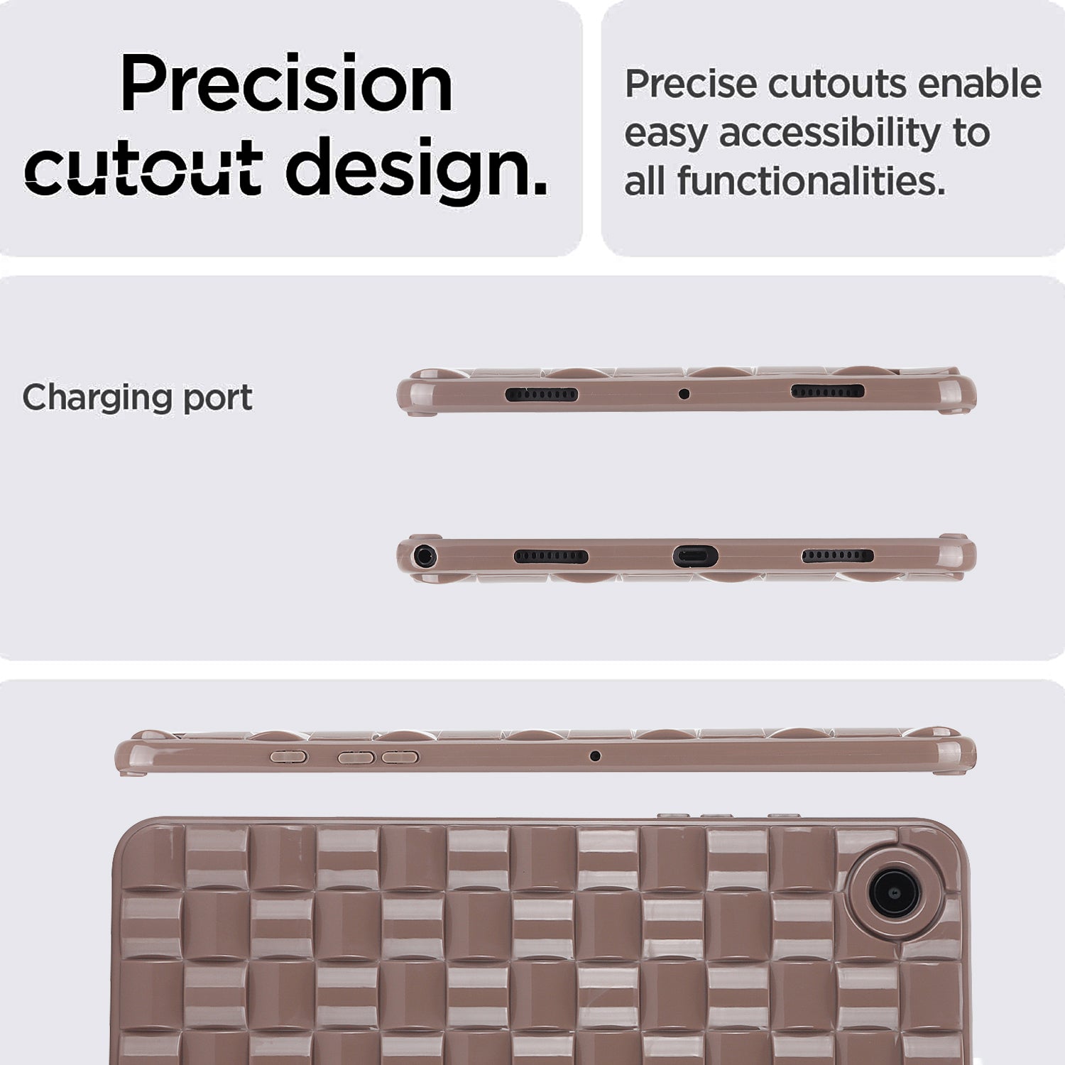 For Samsung Galaxy Tab A8 10.5 (2021) X200 Tab A8 10.5 (2022) TPU Flexible Back Cover Woven Texture Protective Tablet Case For Samsung Galaxy Tab A8 10.5 (2021) X200 Tab A8 10.5 (2022) TPU Flexible Back Cover Woven Texture Protective Tablet Case